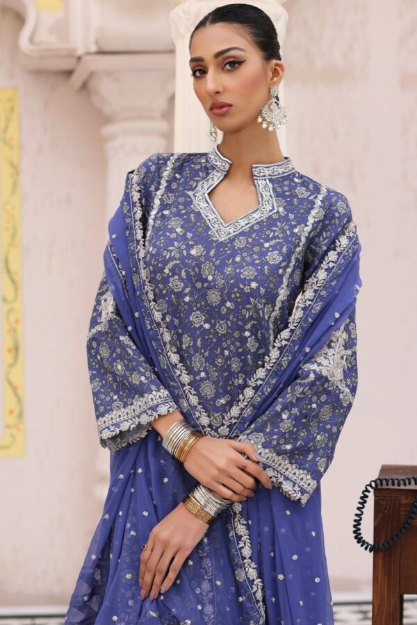 Charizma 3 Pc Embroidered Cotton Shirt With Chiffon Dupatta And Trouser Cnp 4 04