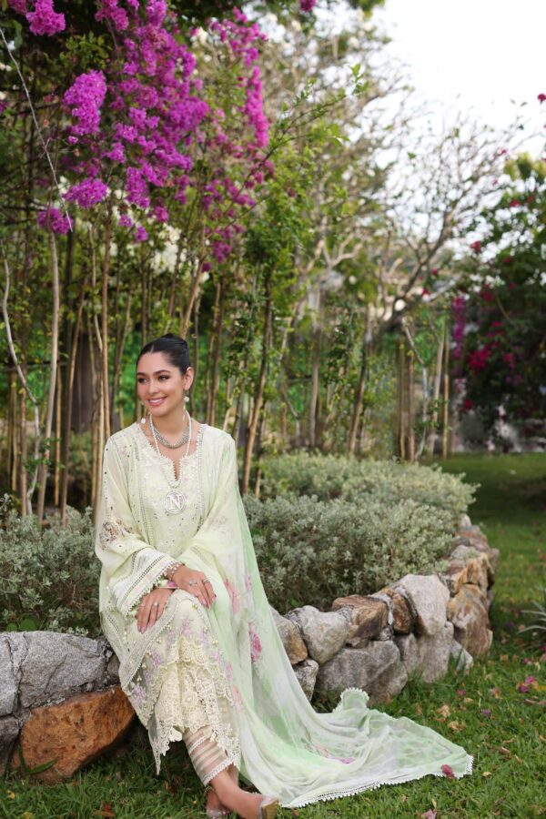 Noor D11-B Mint Schifli Luxury Chikankari Lawn 24