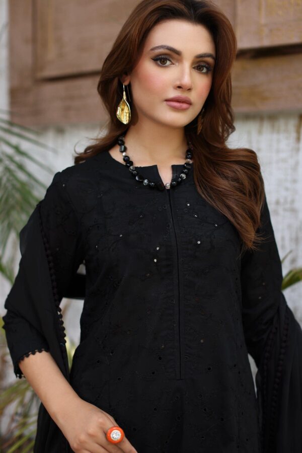 Charizma 3 Pc Embroidered Cotton Shirt With Chiffon Dupatta And Trouser Cnp 4 055