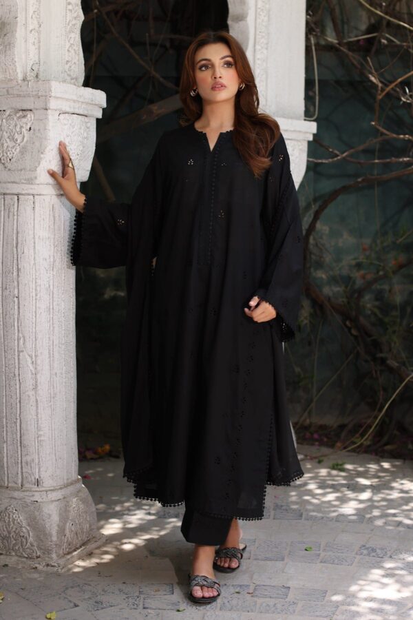 Charizma 3 Pc Embroidered Cotton Shirt With Chiffon Dupatta And Trouser Cnp 4 054