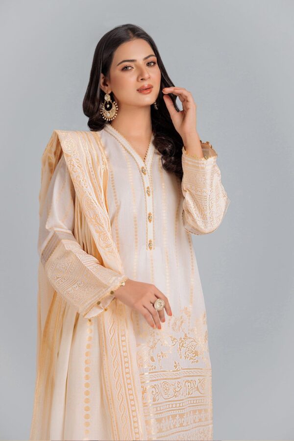 Bonanza Satrangi O White Jacquard 3 Piece Jas233P30 Festive Pret 2024