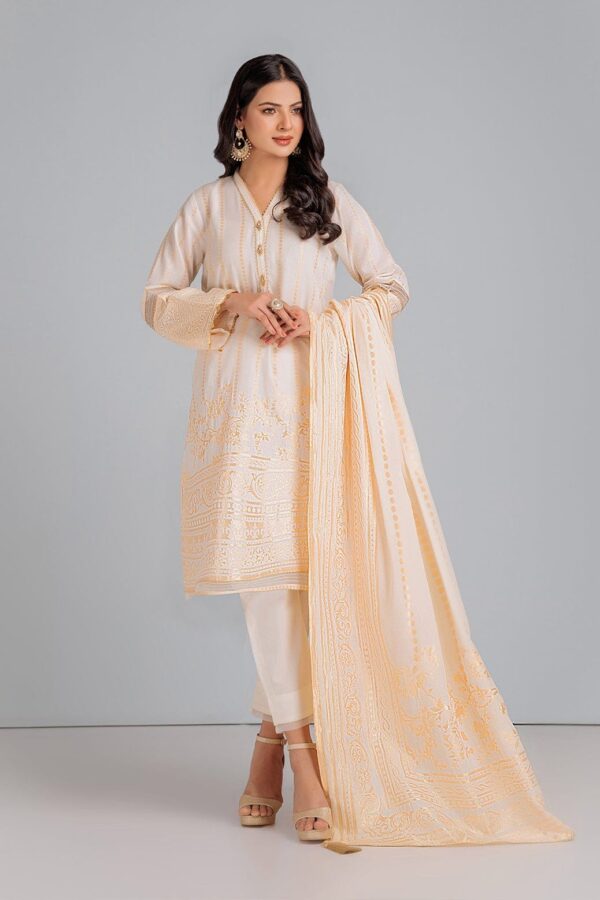 Bonanza Satrangi O White Jacquard 3 Piece Jas233P30 Festive Pret 2024