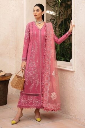 Afrozeh Cascade Aurelia Embroidered Luxury Lawn 3pc Suit Collection 2024