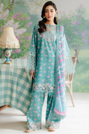 Afrozeh Al-24-V1-02 Floral Charm Embroidered Lawn Collection 2024