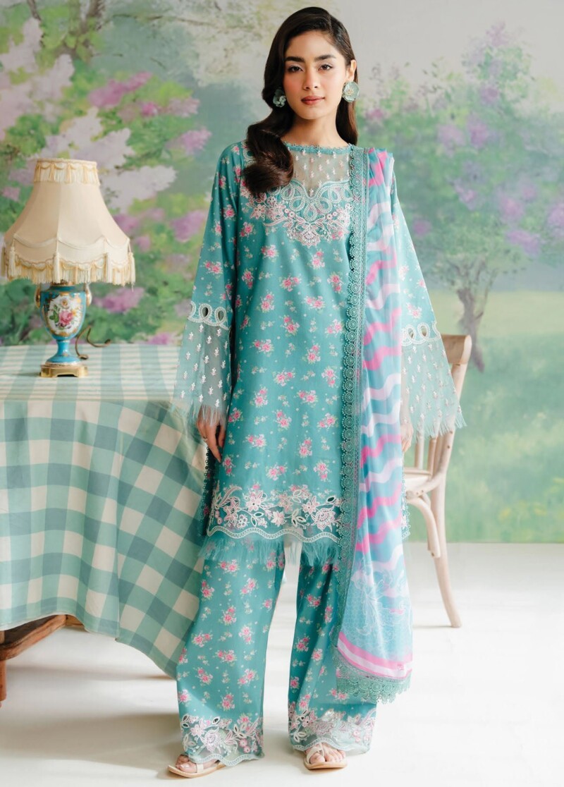 Afrozeh Al-24-V1-02 Floral Charm Embroidered Lawn Collection 2024