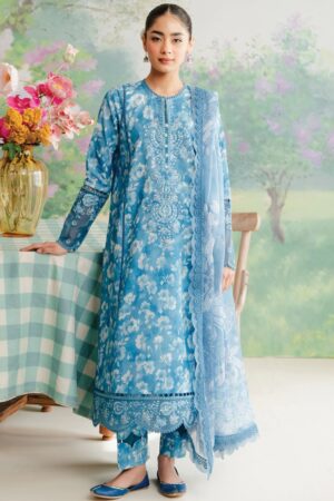 Afrozeh Al-24-V1-08 Floral Charm Embroidered Lawn Collection 2024