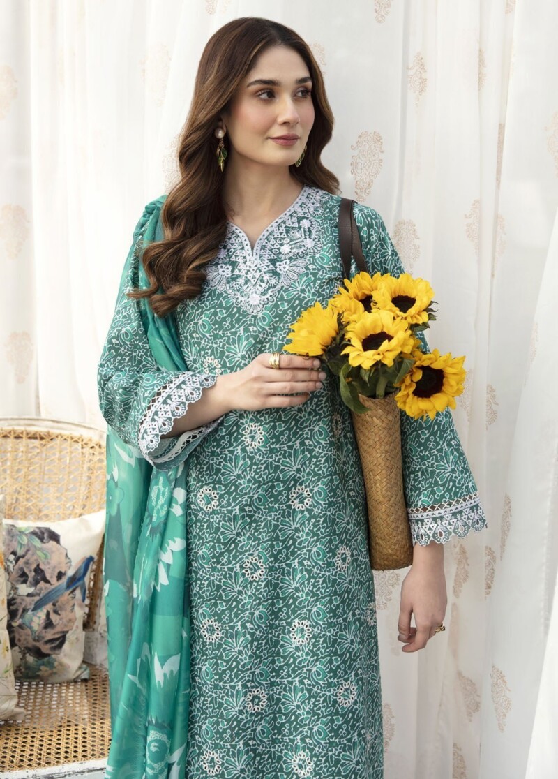 Ayzel Azl-V1-02 Iris Dream Lawn 3Pc Suit Collection 2024