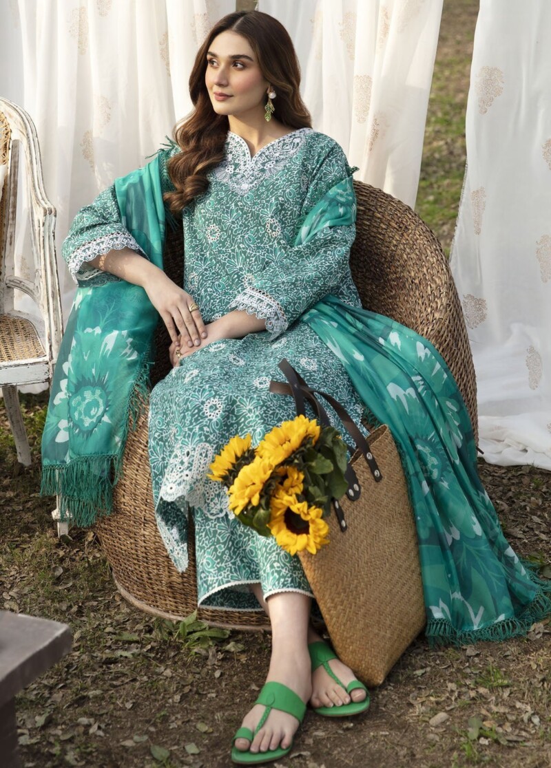 Ayzel Azl-V1-02 Iris Dream Lawn 3Pc Suit Collection 2024