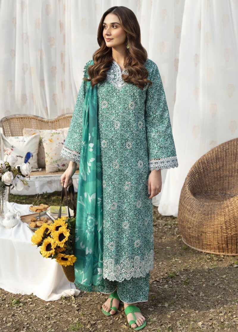 Ayzel Azl-V1-02 Iris Dream Lawn 3Pc Suit Collection 2024