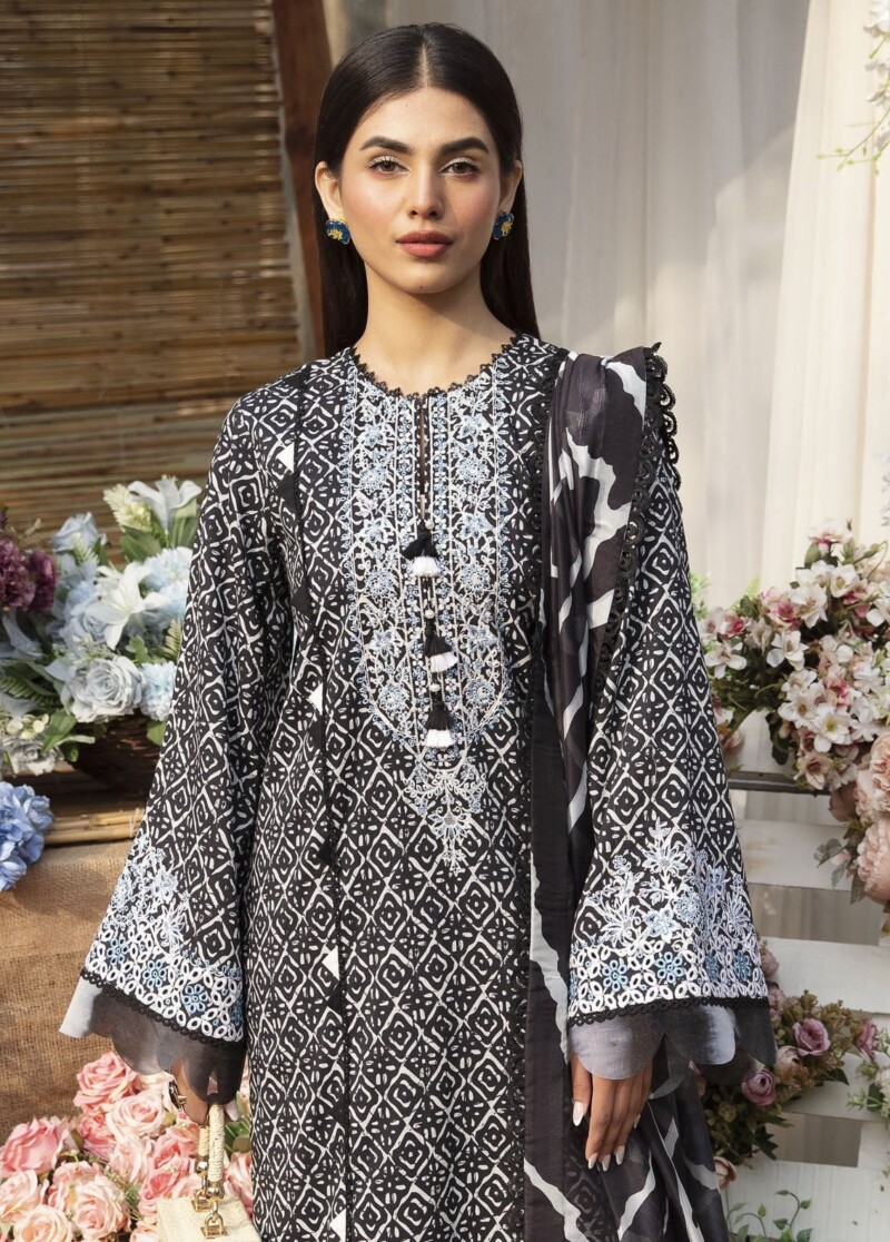 Ayzel Azl-V1-08 Batflower Dream Lawn 3Pc Suit Collection 2024