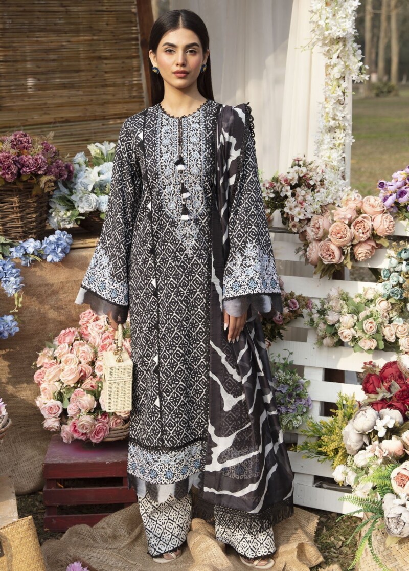 Ayzel Azl-V1-08 Batflower Dream Lawn 3Pc Suit Collection 2024