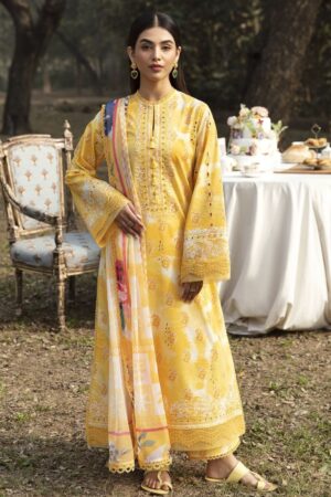 Ayzel Azl-V1-10 Daffodil Dream Lawn 3pc Suit Collection 2024