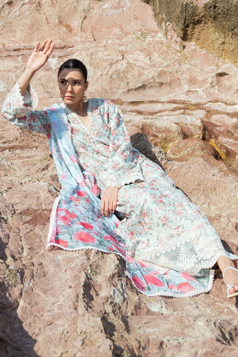 Afrozeh Topaz Together Embroidered Lawn 3Pc Suit Collection 2024