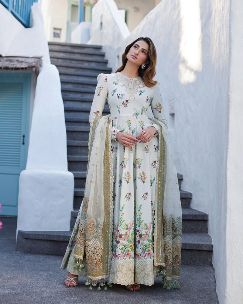 Faiza Saqlain Avelina Embroidered Lawn 3Pc Suit Collection 2024