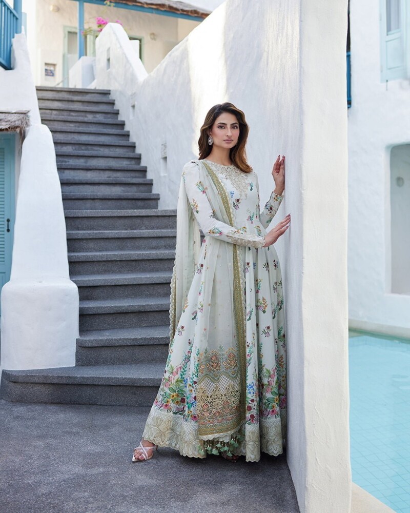 Faiza Saqlain Avelina Embroidered Lawn 3Pc Suit Collection 2024