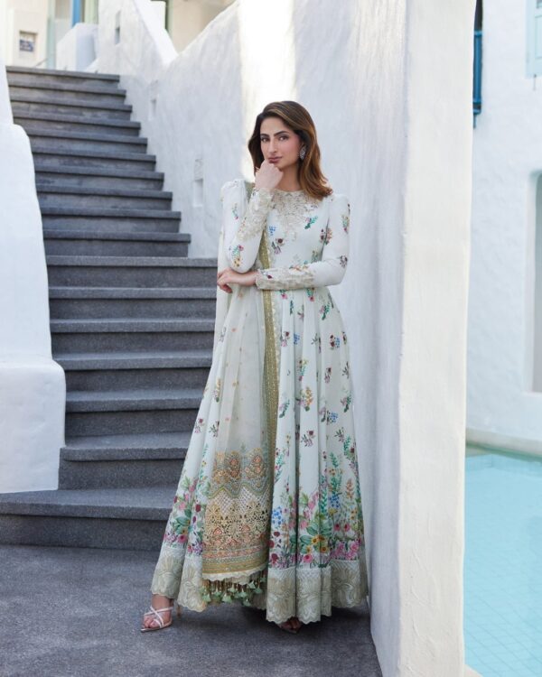 Faiza Saqlain Avelina Embroidered Lawn 3Pc Suit Collection 2024