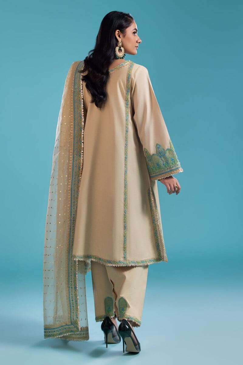 Charizma 3 Pc Embroidered Lawn Shirt With Organza Dupatta And Trouser Cnp 4 037