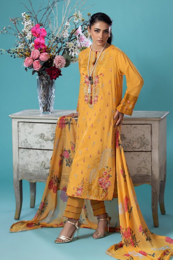 Charizma 3 Pc Embroidered Lawn Shirt With Chiffon Dupatta And Trouser Cnp 4 45A