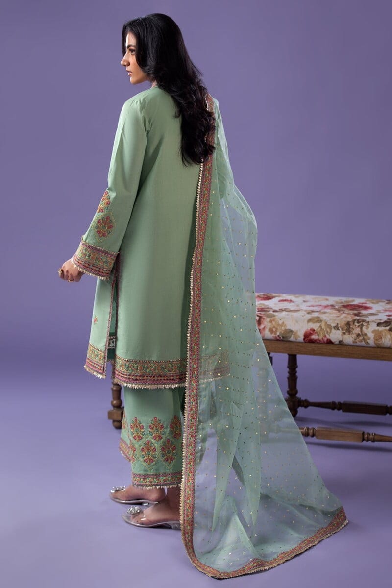 Charizma 3 Pc Embroidered Lawn Shirt With Organza Dupatta And Trouser Cnp 4 045