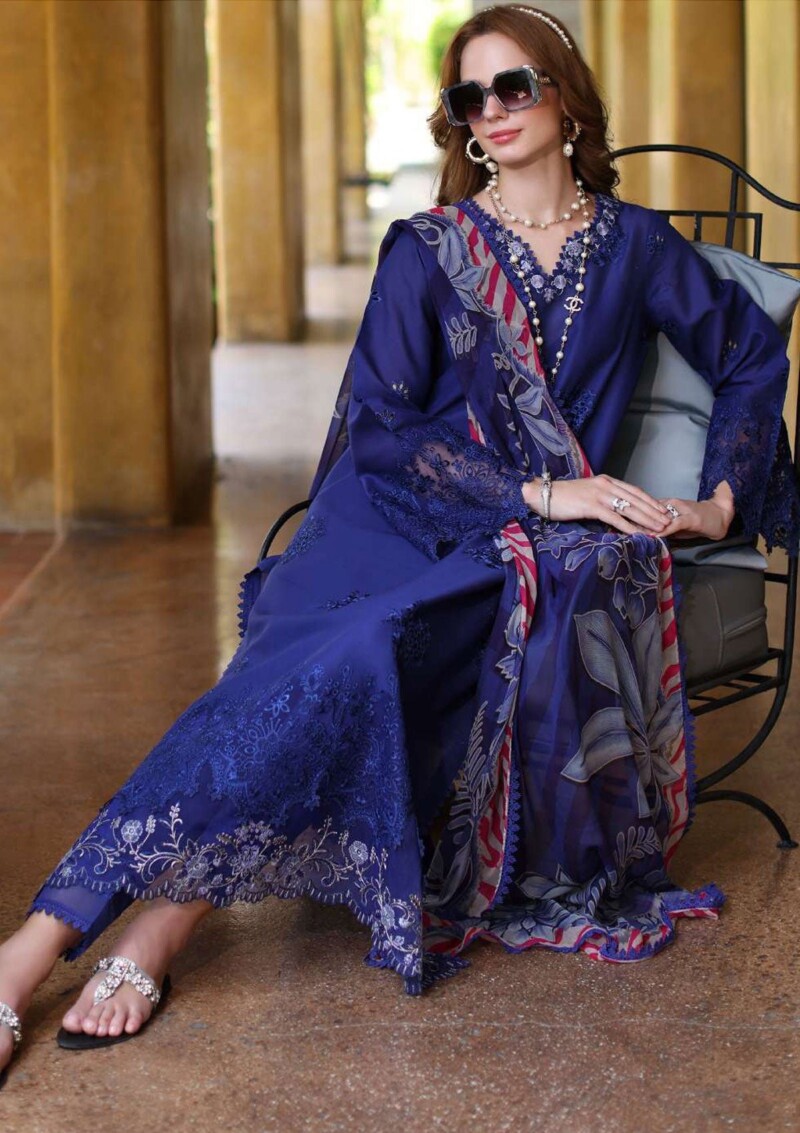 Noor By Saadia Asad Eid Luxe Printkari Nl24 12 Lawn Collection 24