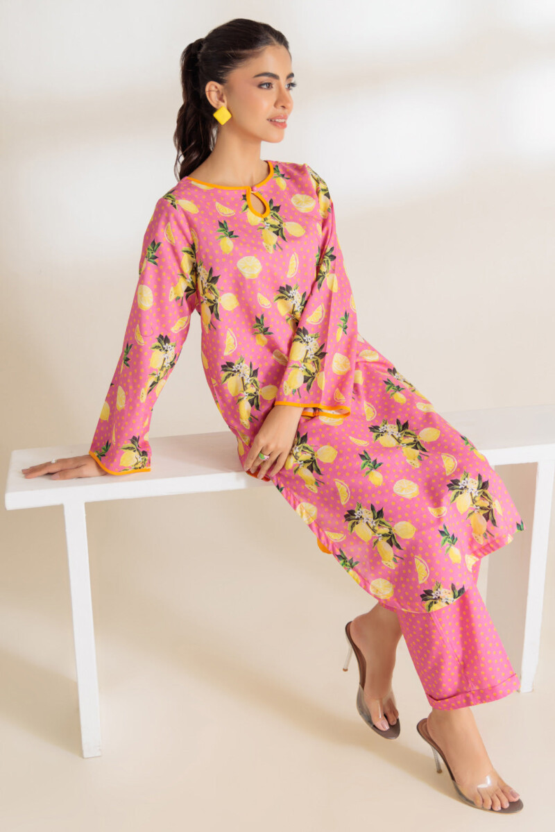 Bonanza Satrangi Pink Lawn 2 Piece Bpa6242p02 Co Ord Sets