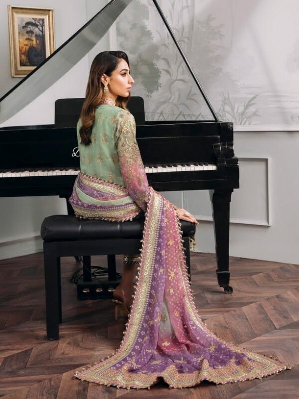 Baroque Chantelle Ec-08 Embroidered Luxury Chiffon 3Pc Collection 2024