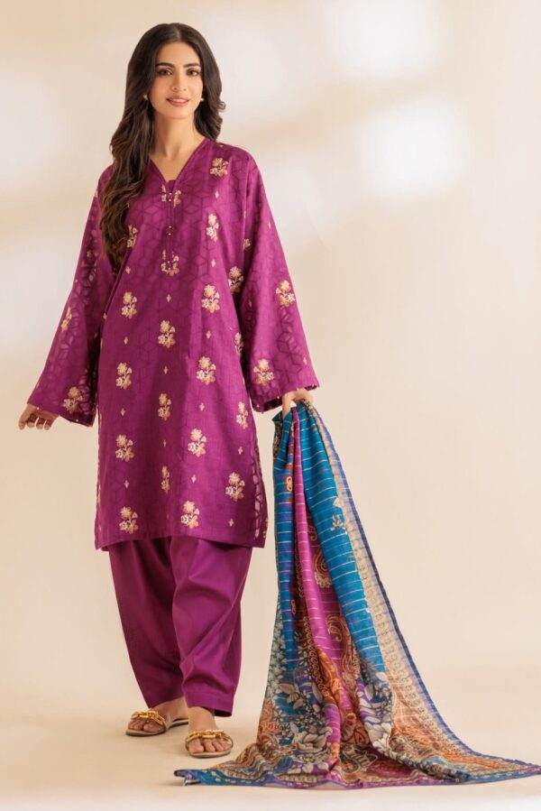 Bonanza Satrangi Purple Dyed 3 Piece Bs2243P10 Summer Collection 24