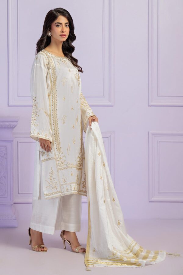 Bonanza Satrangi White Raw Silk 3 Piece Bs5243P08 Festive Pret 2024