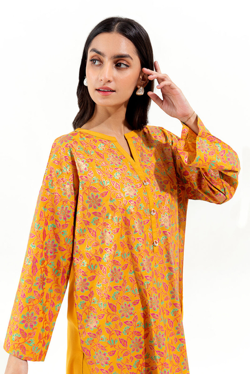 Beechtree 2 Piece Printed Silk Suit Luxury Pret