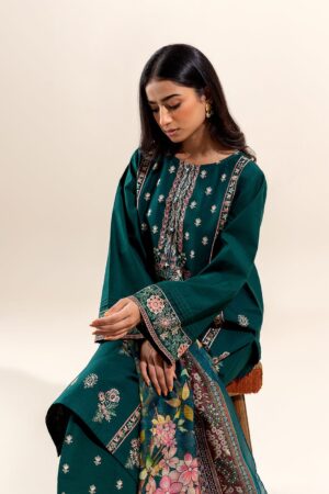 Beechtree 3 Piece Embroidered Lawn Suit Opulent Rust Unstitched Summer