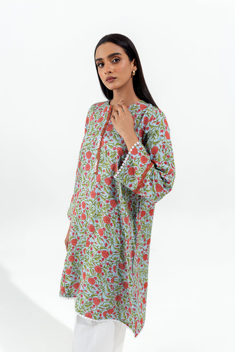 Beechtree Printed Viscose Shirt Pret