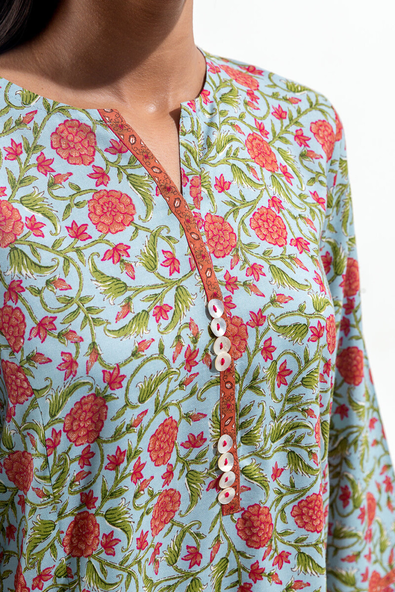 Beechtree Printed Viscose Shirt Pret