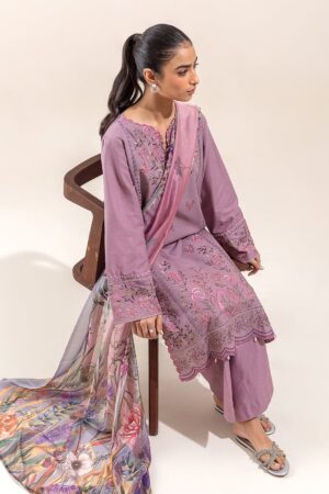 Beechtree 3 Piece Embroidered Lawn Suit Orchid Haze Unstitched Summer