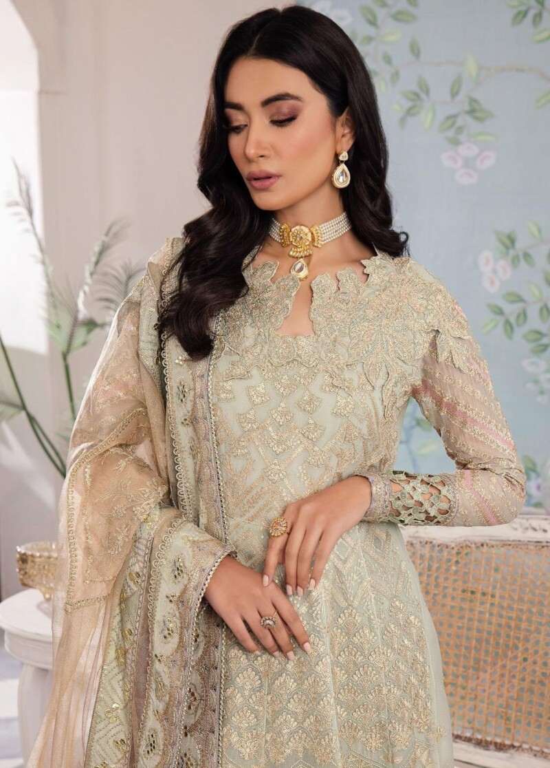 Iznik Chinon Cc-33 Qiana Embroidered Chiffon 3Pc Suit Collection 2024