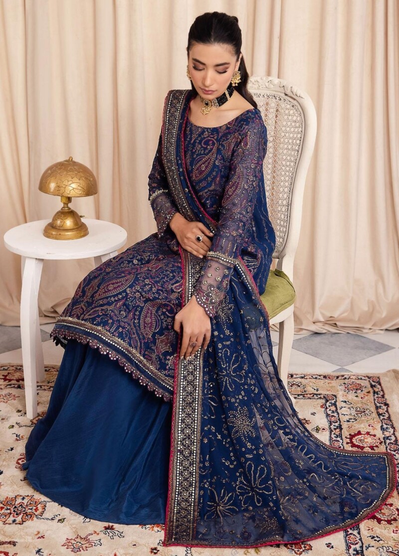 Iznik Chinon Cc-34 Ashah Embroidered Chiffon 3Pc Suit Collection 2024