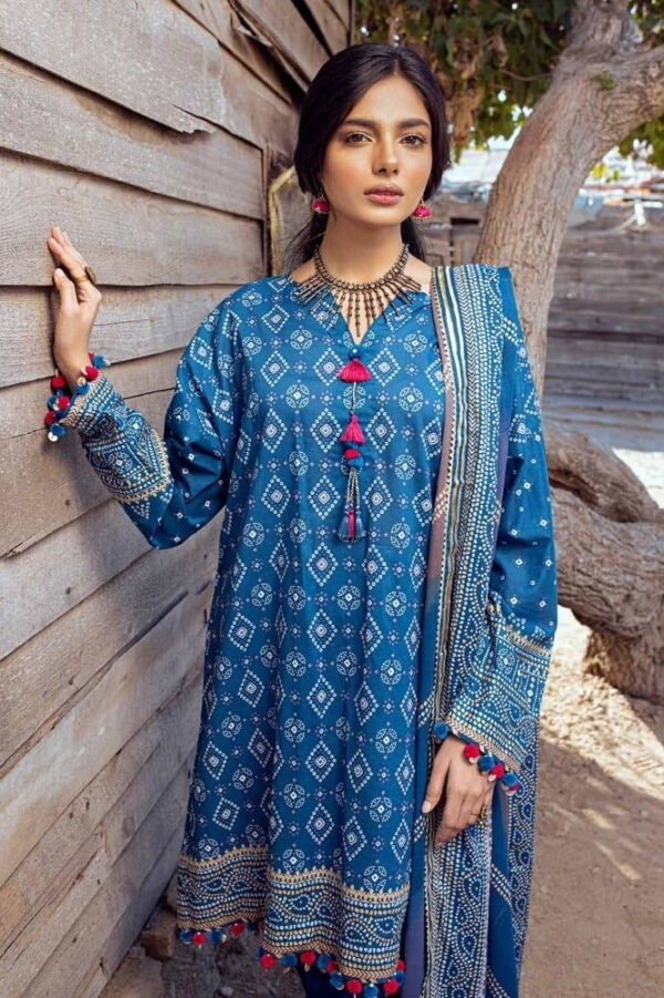 Gul Ahmed Cl-42003A Chunri Embroidered Lawn Collection 2024