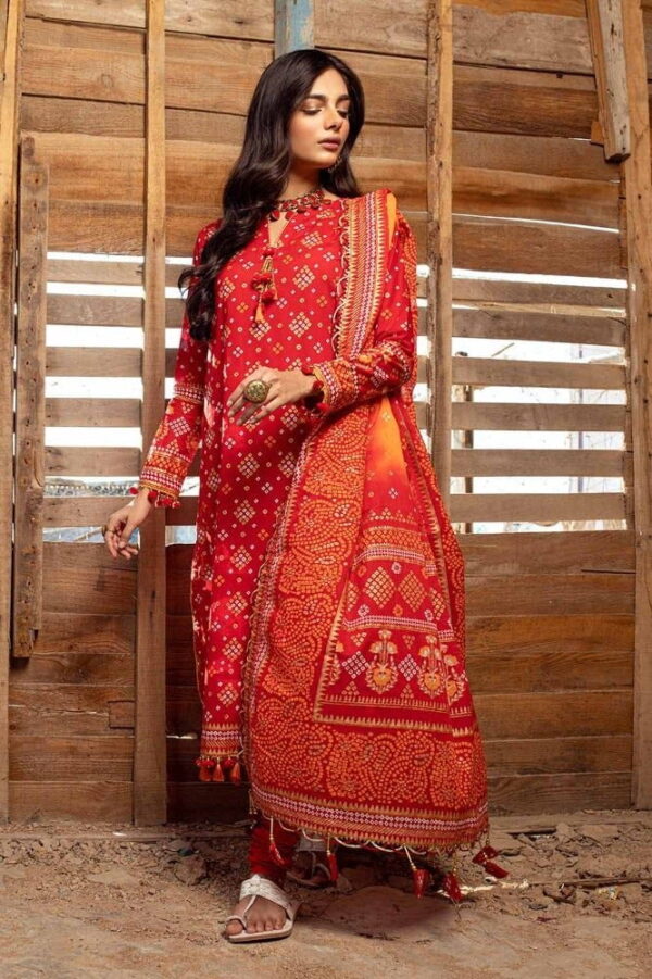 Gul Ahmed Cl-42004A Chunri Embroidered Lawn Collection 2024