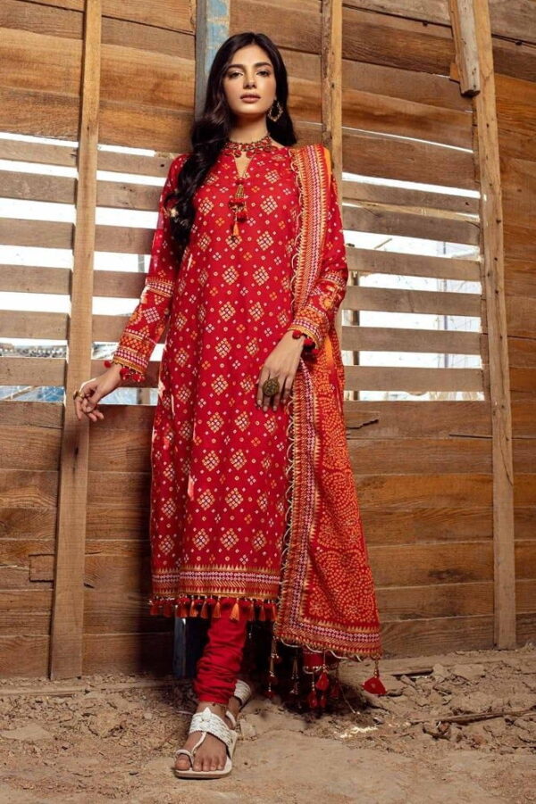 Gul Ahmed Cl-42004A Chunri Embroidered Lawn Collection 2024