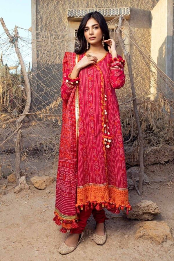 Gul Ahmed Cl-42009A Chunri Embroidered Lawn Collection 2024
