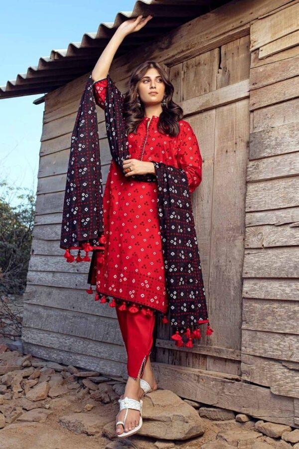Gul Ahmed Cl-42016A Chunri Embroidered Lawn Collection 2024