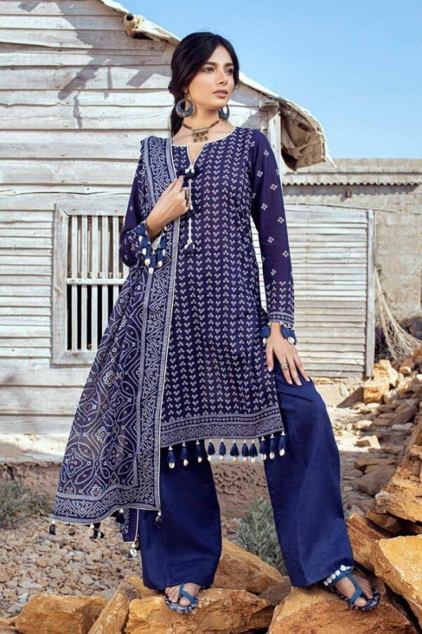 Gul Ahmed Cl-42017A Chunri Embroidered Lawn Collection 2024