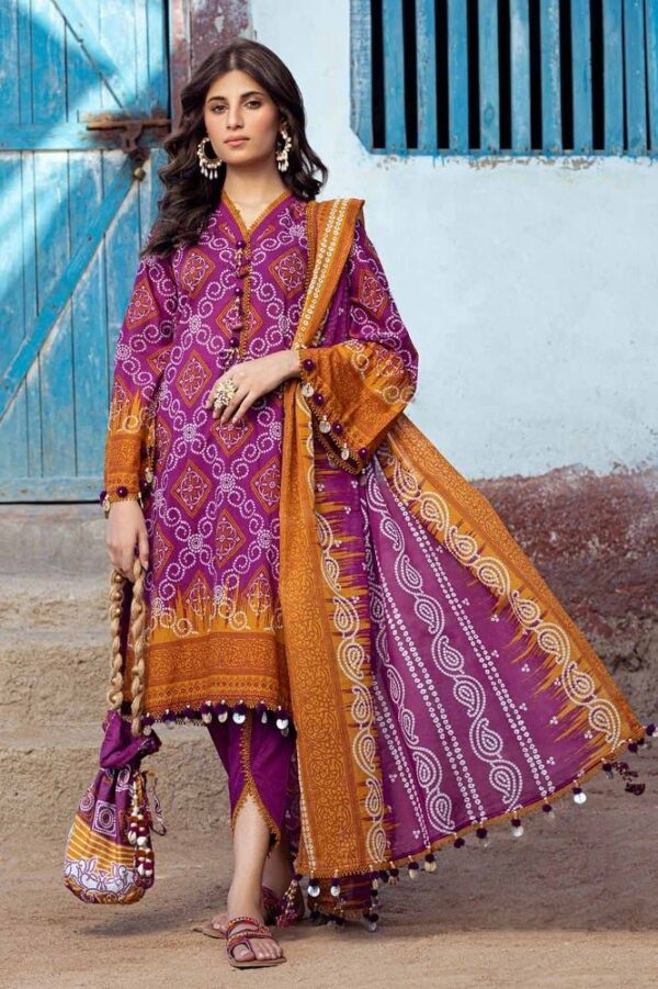 Gul Ahmed Cl-42018A Chunri Embroidered Lawn Collection 2024