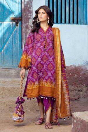 Gul Ahmed Cl-42018a Chunri Embroidered Lawn Collection 2024