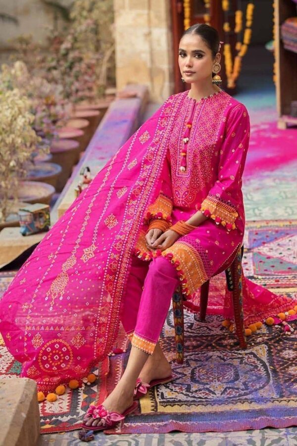 Gul Ahmed Cl-42037B Chunri Embroidered Lawn Collection 2024