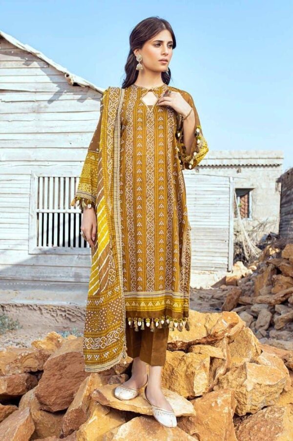 Gul Ahmed Cl-42051A Chunri Embroidered Lawn Collection 2024