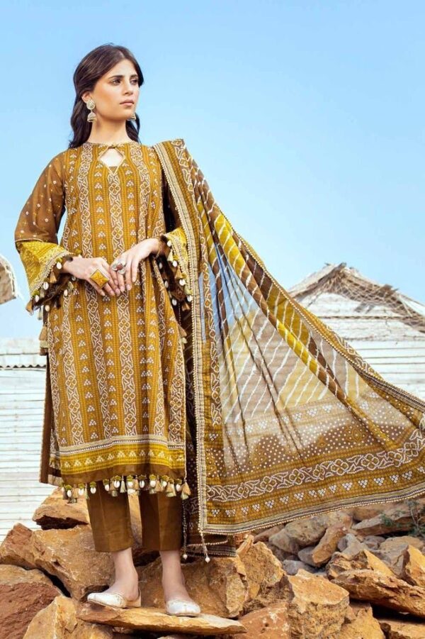 Gul Ahmed Cl-42051A Chunri Embroidered Lawn Collection 2024