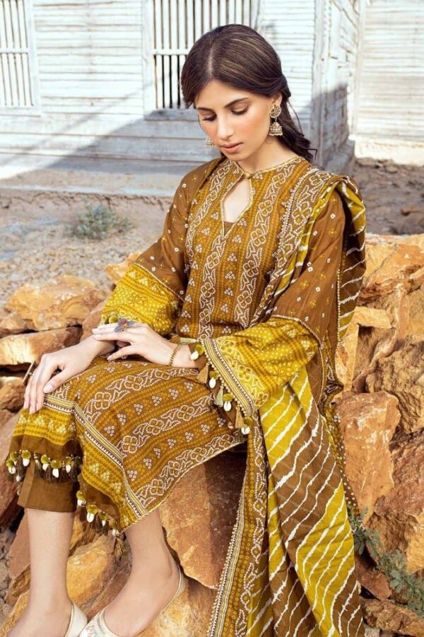 Gul Ahmed Cl-42051A Chunri Embroidered Lawn Collection 2024