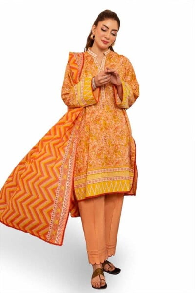 Gul Ahmed Cl-42299a Printed Lawn 3pc Suit Collection 2024