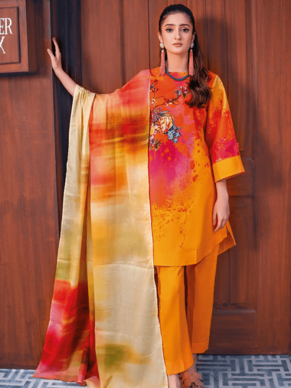 Gul Ahmed Cl-42022A Essential Printed Lawn Collection 2024