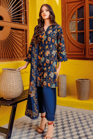 Gul Ahmed Cl-42101a Essential Printed Lawn Collection 2024